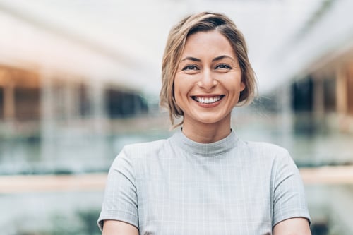 woman smiling